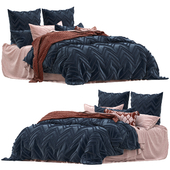 Adairs Orlando Chenille Navy Quilt Cover