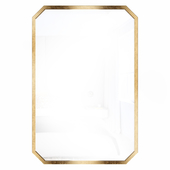 Medium Octagonal Gold Beveled Glass Classic Accent Mirror