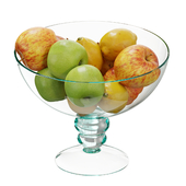 Glass footed fruit set 01