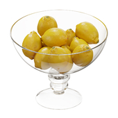 Glass footed fruit set 02