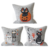 Halloween embroidered decorative pillows