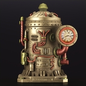 Time Displacement Capsule Clock and Pen Pot Figurine home decor