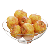 Glass footed fruit bowl set 15