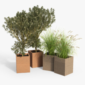 Fossetta square planter
