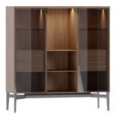Archiproducts CODE Wood and glass display cabinet