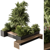 Urban Furniture Bench with Plants 46