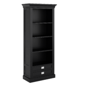 Showcase Oxford with drawers open black Article HH.BC.08BR