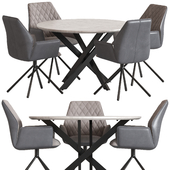 Keys Road Designs Fern Dining Chair and Stonen Table