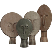 Lineasette Masks / Ethnic African statues