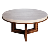 Журнальный столик   Modern Round Oak and Walnut Coffee Table   журнальный стол