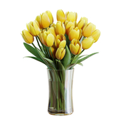 Flower Set 26 / Yellow Tulips Bouquet