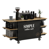 mini coffee cart set 4