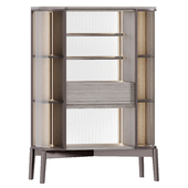 Archiproducts SHIBUSA wood and glass display cabinet