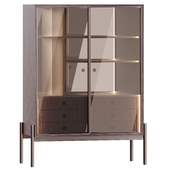Archiproducts SUPERQUADRA rosewood display cabinet