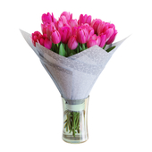 Flower Set 32 / Pink Tulips Bouquet