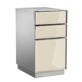 CB2 Delano Polished Stainless Steel 3 Drawer File Cabinet