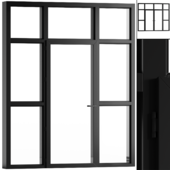 Stained glass windows with a door / panoramic glazing 08