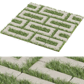 Collection plant vol 397 - grass - concrete - tileable