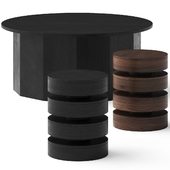 West Elm Exton Coffee and Floating Disks Side Tables