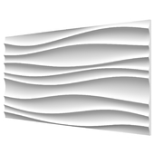 Gypsum 3d panel "Wave double sharp"