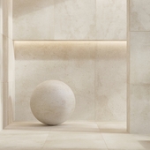 Stone tile set 13 - Tau Ceramica Barro Terracina White Natural