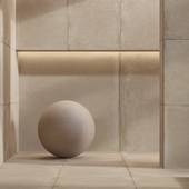 Stone tile set 19 - Tau Ceramica Cemento Castrovillari Tan Natural