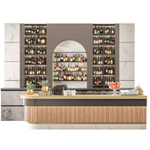 Restaurant design with bar counter 2