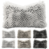Fur pillows set 5