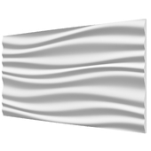 Gypsum 3d panel "Wave double soft"
