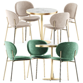 Ines chairs by Calligaris and Inox 4412 by Pedrali