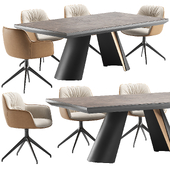 Apian Table and Cocoon Chair / Calligaris