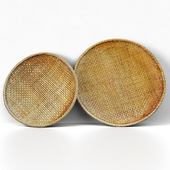 Bamboo Woven Round Trays