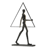 Floor lamp Man carries light triangle