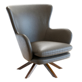 Crate&Barrel Powell Leather Armchair