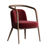 Red Velvet Modern Essex Arm Chair