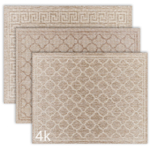 Carpet set 29 - Bundle - 3 types of Geometrical Jute Rugs / 4K
