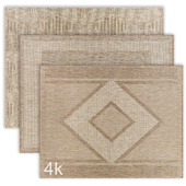 Carpet set 31 - Bundle - 3 types of Geometrical Jute Rugs / 4K