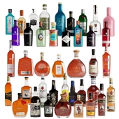 Bottles (40 Bottles:Gins,Rum,Congac)