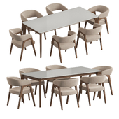 Angel Cerda Nogal Bern Dining set