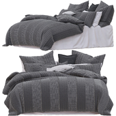 The Axel Quilt Cover Set Range Granite by Logan and Mason