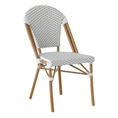 Wicker plastic Indoor/Outdoor French Garden Bistro Chair