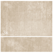 Carpet set 81 - Beige Plain Wool Rug/ 3K