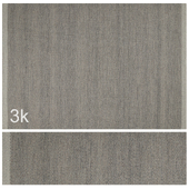 Carpet set 82 - Braided Gray Wool Rug/ 3K