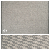 Carpet set 84 - Braided Gray Wool Rug/ 4K
