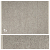 Carpet set 85 - Braided Gray Wool Rug/ 3K