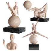 Human Sculptures 12(Girls With Balls)