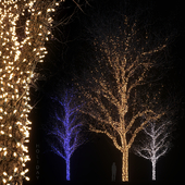 Holiday glowing trees