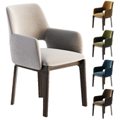 DEVON Chair with armrests By Molteni & C.