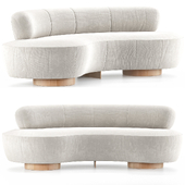 Vladimir Kagan for Directional Cloud Sofas in New Nubby Boucle