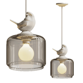 Hanging lamp provence bird pendant